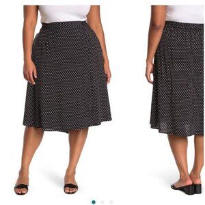Catharine malandrino houndstooth mid length elastic waist skirt size 3x